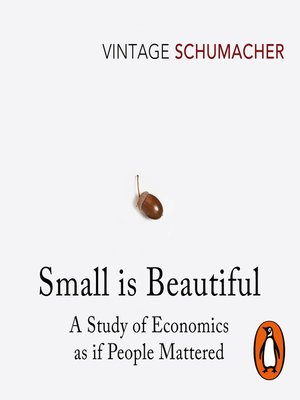 cover image of Small Is Beautiful